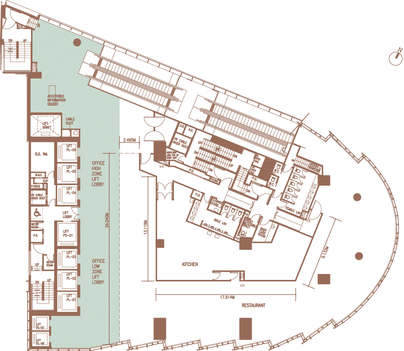 2/F - 办公室电梯大堂